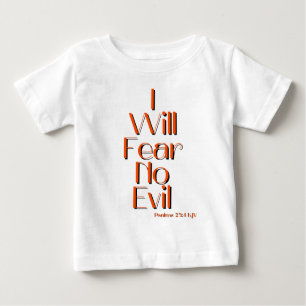 Psalms 23:4 Bible Verse Quote Baby T-Shirt