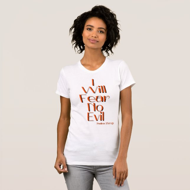 Psalms 23:4 Bible Verse Quote Women's T-Shirt (Front Full)