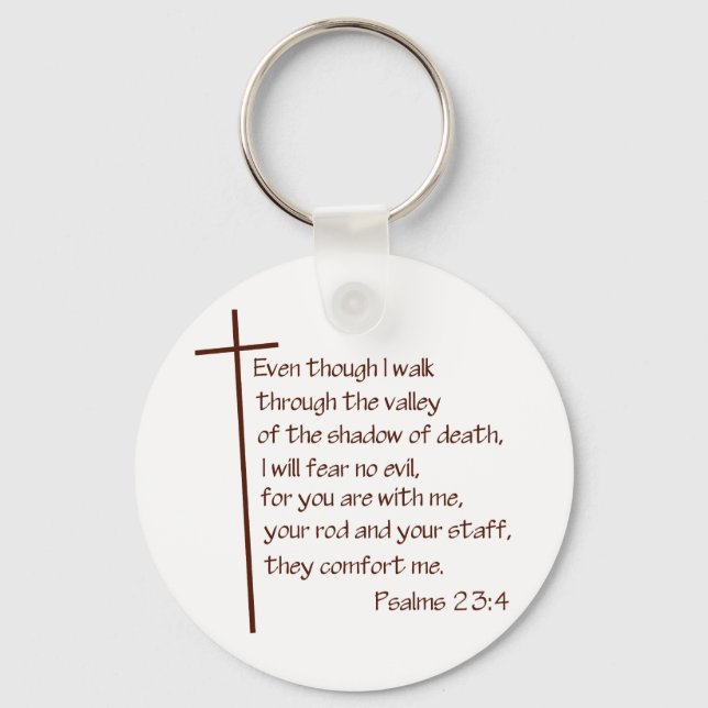 Psalms 23:4 keychain (Front)