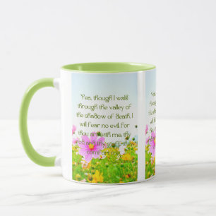 Psalms 23:4 KJV Bible Scripture Pic Two-Tone Mug