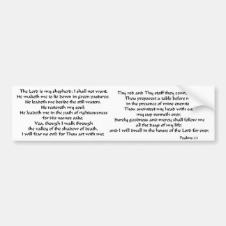 Psalms 23 bumper sticker