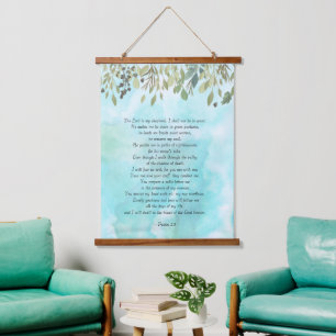 Psalms 23 Eucalyptus & Watercolor Hanging Tapestry