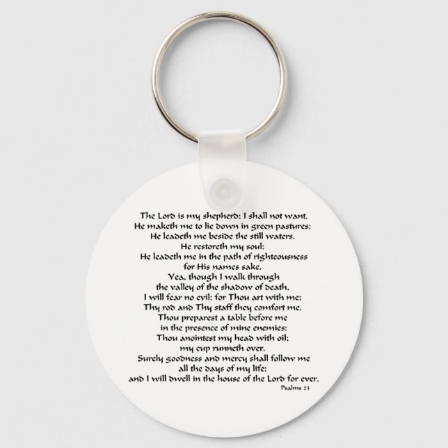 Psalms 23 keychain (Front)