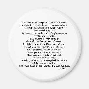 Psalms 23 magnet