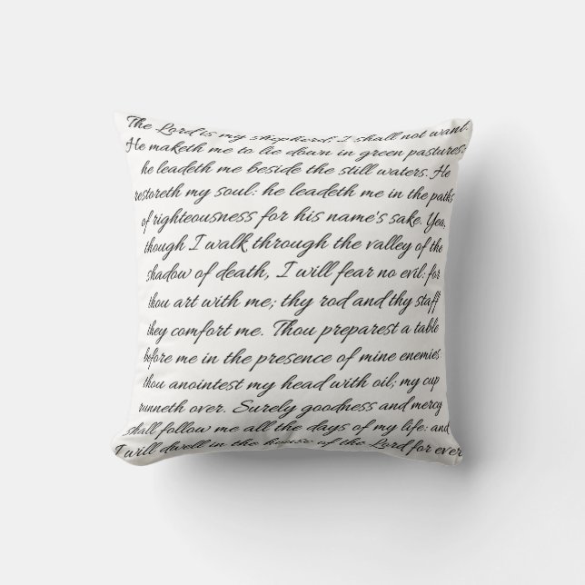 Psalms 23 Pillow (Front)