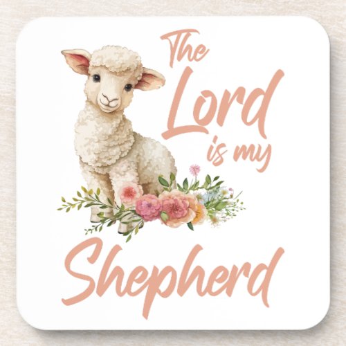 Psalms 23 The Lord Is My Shepherd Christian Faith Beverage Coaster