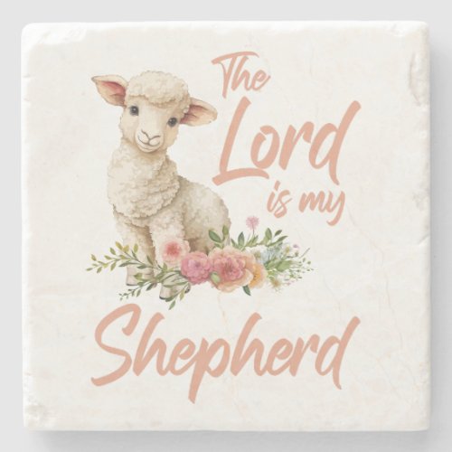 Psalms 23 The Lord Is My Shepherd Christian Faith Stone Coaster