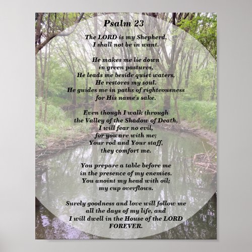 Psalms 23 The Lord is my Shepherd Poster
