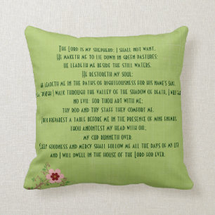Psalms 23 The Lord is my Shepherd Throw Pillow