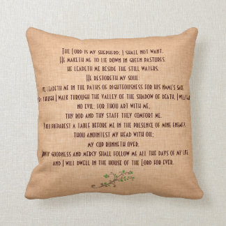 Psalms 23 The Lord is my Shepherd Throw Pillow