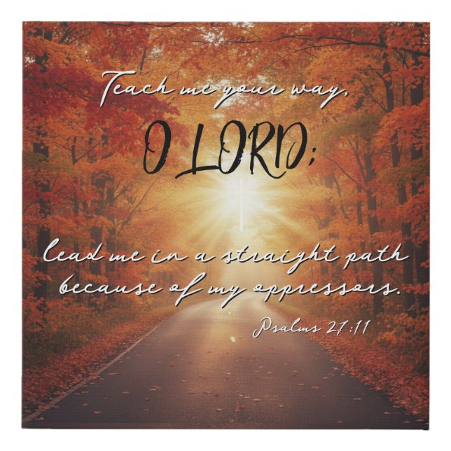 Psalms 27:11 faux canvas print (Front)