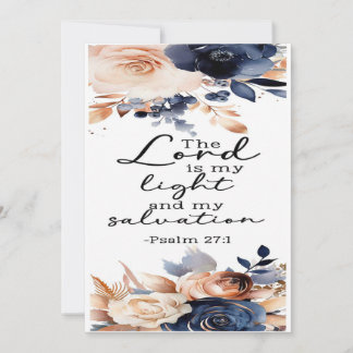 Psalms 27:1 Encouragement Card
