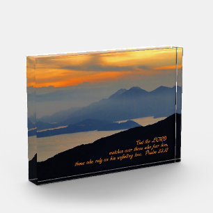 Psalms 33:18 Inspirational Acrylic Award