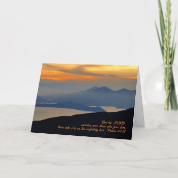 Psalms 33:18 Inspirational Card by CreativeCardDesign at Zazzle