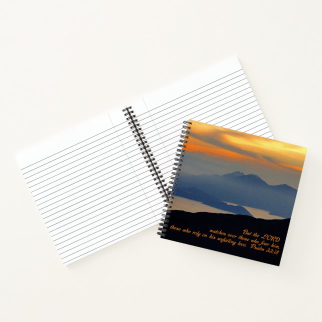 Psalms 33:18 Inspirational Notebook (Inside)