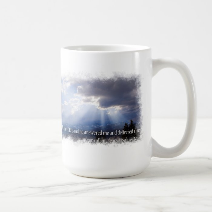 Psalms 344 on light coffee mug