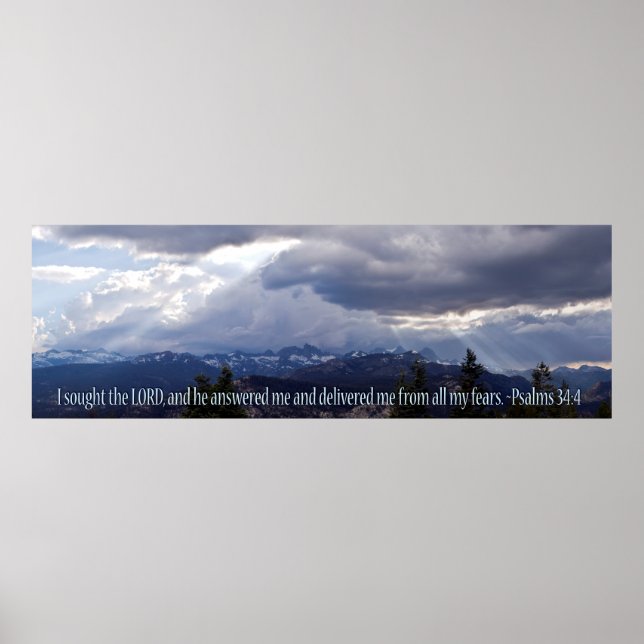 Psalms 34:4 panorama poster (Front)