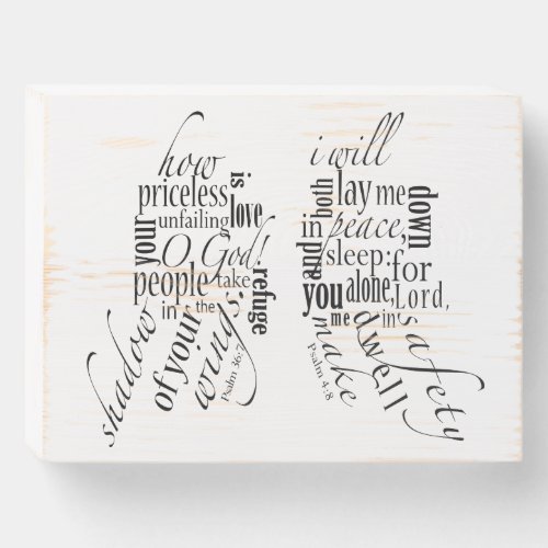 Psalms 367 and 48 NIV Wooden Box Sign