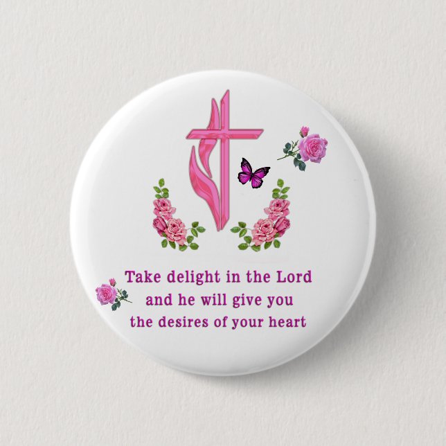 Psalms 37:4  button (Front)