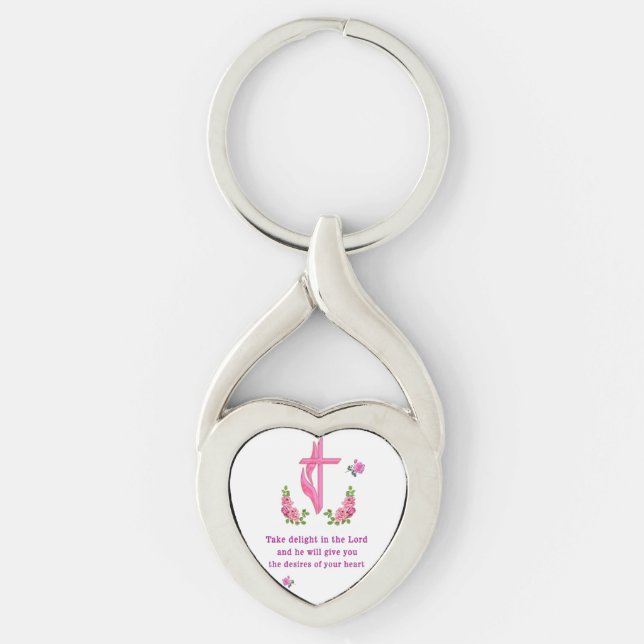 Psalms 37:4  keychain (Front)