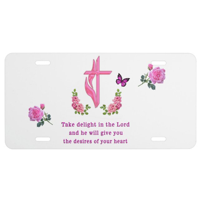 Psalms 37:4  license plate (Front)