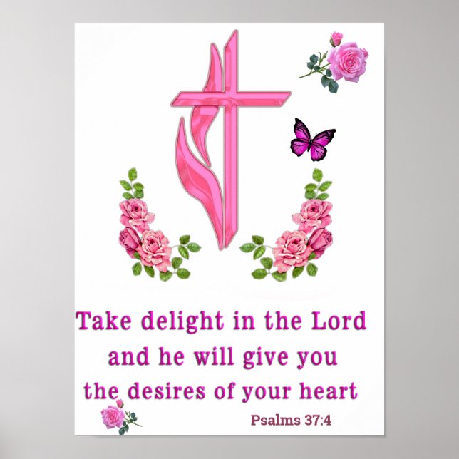 Psalms 37:4  poster