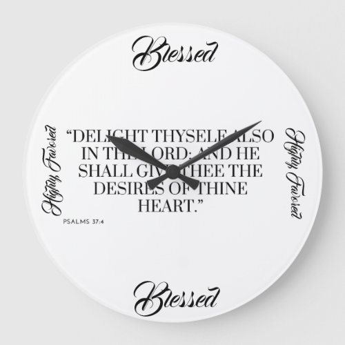 Psalms 374 Wall Art Clock