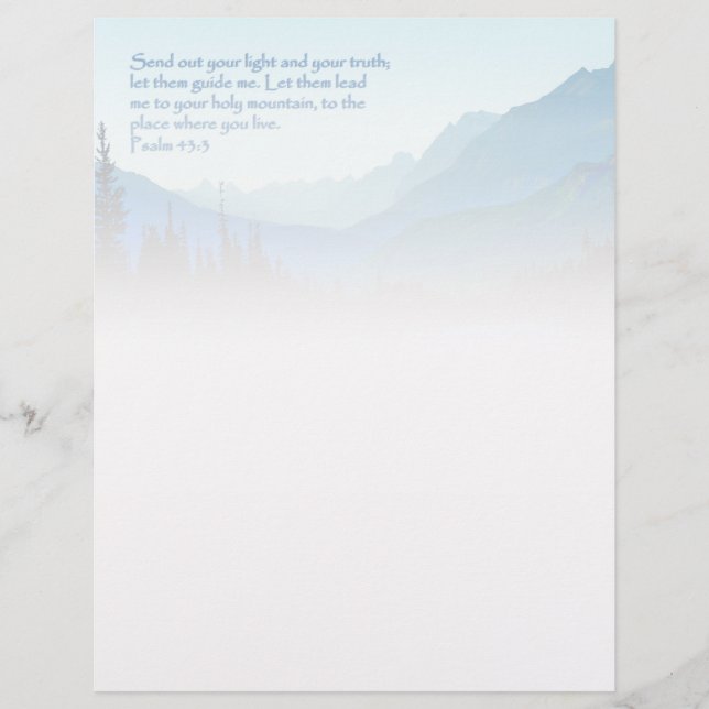 Psalms 43:3 Inspirational Letterhead (Front)