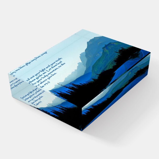 Psalms 43:3 Inspirational Paperweight (Angled)