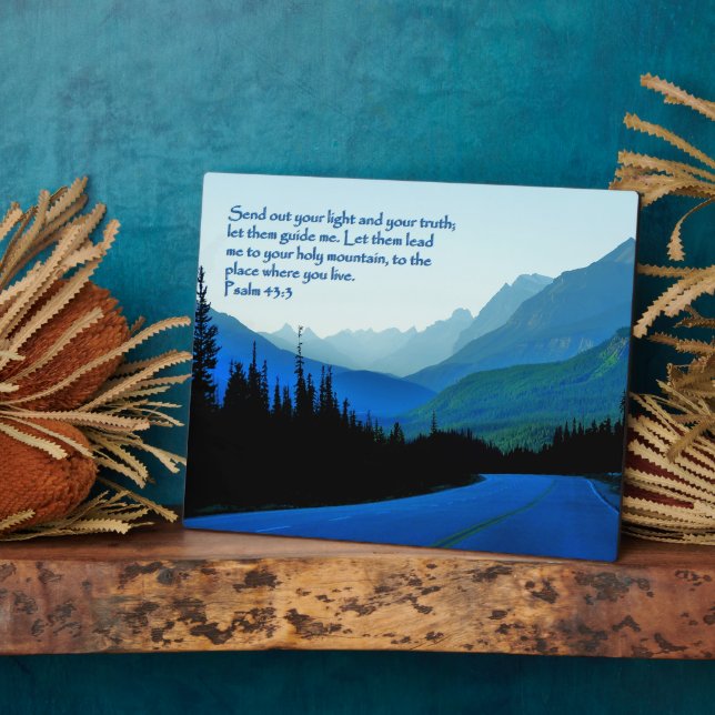 Psalms 43:3 Inspirational Plaque (Side)