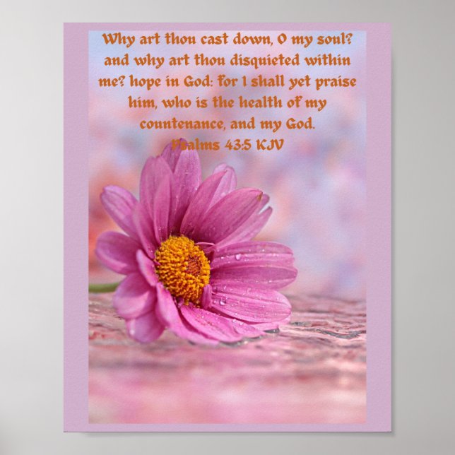 Psalms 43 v5 faith, uplifting inspirational   poster (Front)