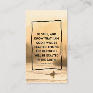 Psalms 46:10 KJV Be Still Christian Bible Verse Business Card