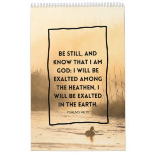 Psalms 46:10 KJV Be Still Christian Bible Verse Calendar