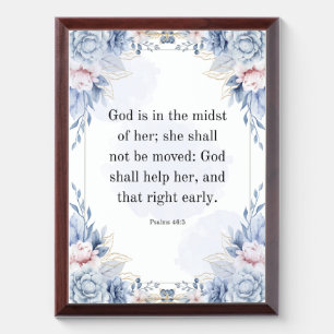 Psalms 46:5 Bible Verse God Is Within Her KJV Award Plaque