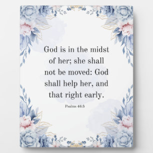 Psalms 46:5 Bible Verse God Is Within Her KJV Plaque