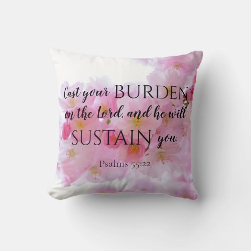 Psalms 5522 Bible Verse Throw Pillows