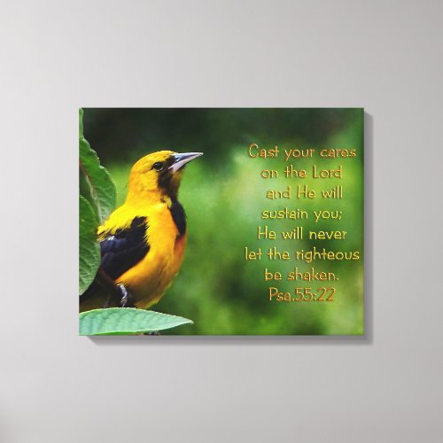 Psalms 5522 Inspirational Canvas Print