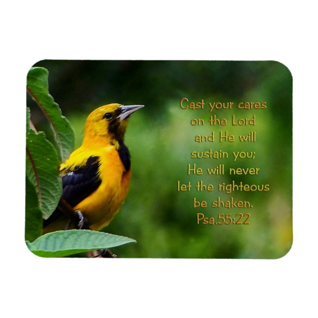 Psalms 55:22 Inspirational Magnet (Horizontal)