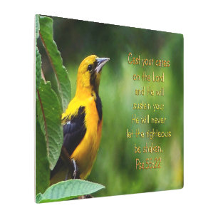 Psalms 55:22 Inspirational Metal Print