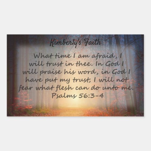 Psalms 56 3_4 rectangular sticker