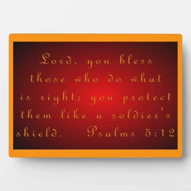 Psalms 5:12 plaque (Front)
