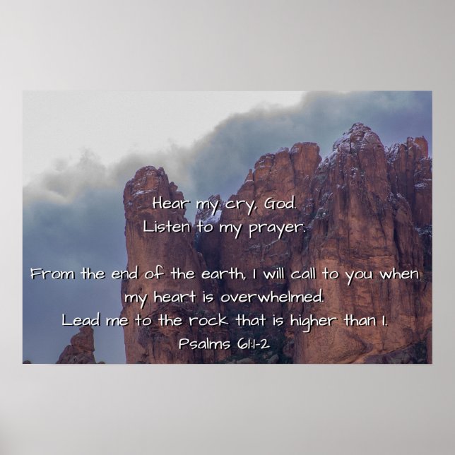 Psalms 61:1-2 poster (Front)