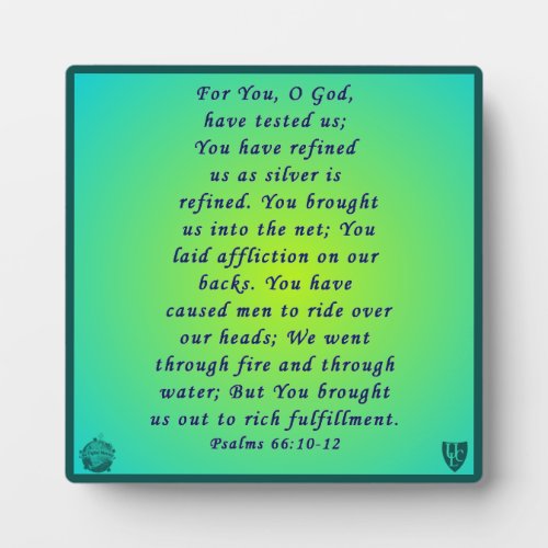 Psalms 6610_12 plaque