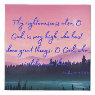 Psalms 71:19 Bible Verse KJV Pic Wall Art
