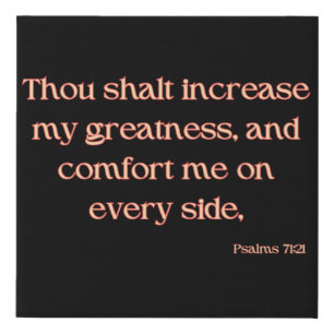 Psalms 71:21 Bible Verse KJV Wall Art