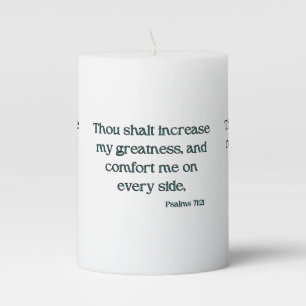 Psalms 71:21 KJV Bible Verse Pillar Candle
