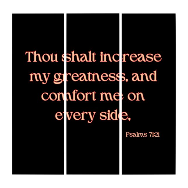 Psalms 71:21 KJV Bible Verse Wall Art (Front)