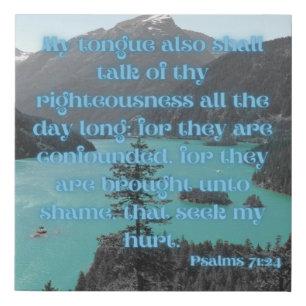 Psalms 71:24 Bible Verse KJV Pic Wall Art