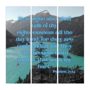 Psalms 71:24 KJV Bible Verse Pic Wall Art