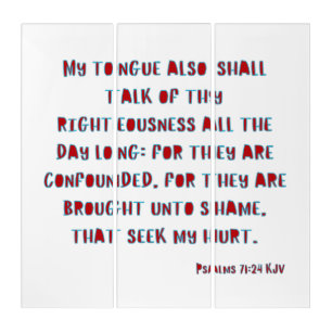 Psalms 71:24 KJV Bible Verse Wall Art
